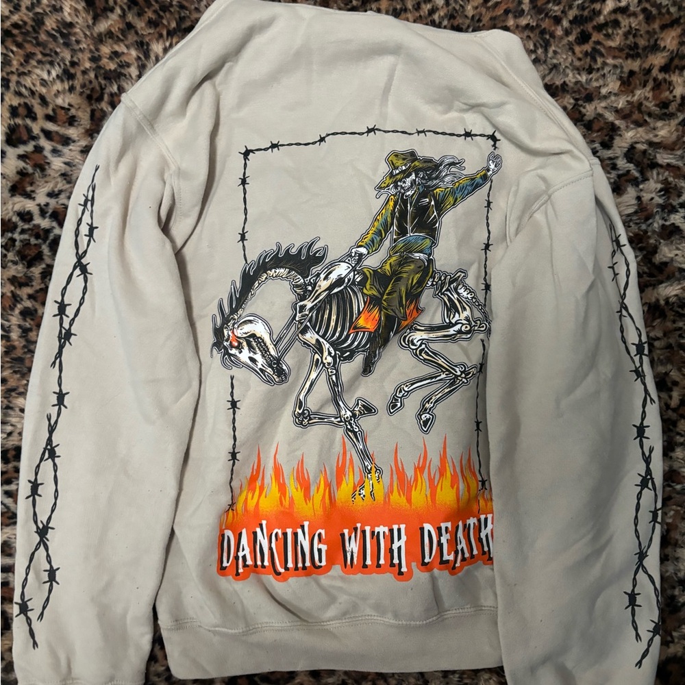 Broken Promises Beige Hoodie